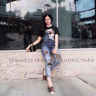 Quần yếm jean