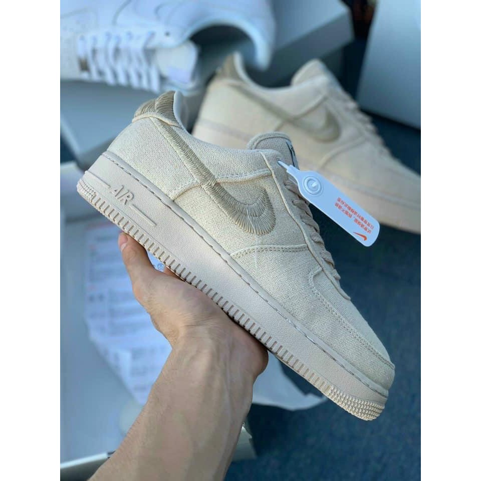 Giày Sneaker Cổ Thấp  AF1 - Air Force 1 x Stussy Fossil Stone | WebRaoVat - webraovat.net.vn