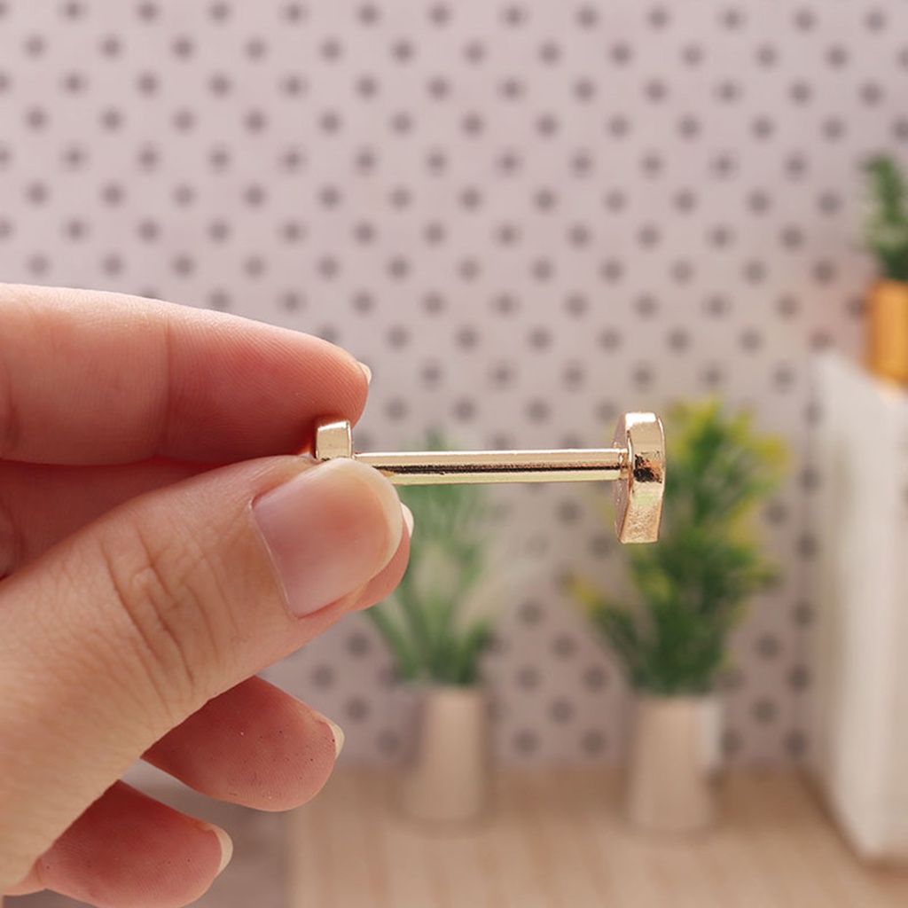 Wis| Thanh Treo Tường Mini Bằng Hợp Kim DIY Cho Nhà Búp Bê 1/12