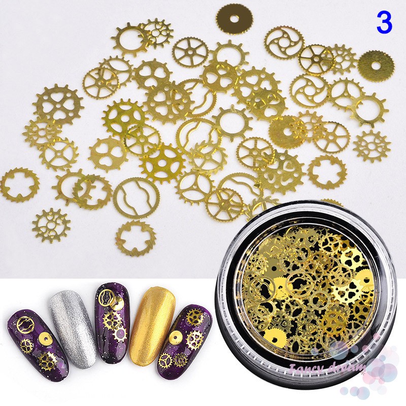 ✓FD Nail Art Decoration Sticker DIY Manicure Accessories Christmas Gold Sequins for Women