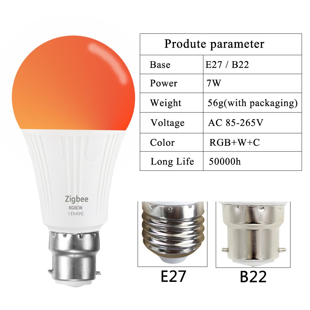 GOOGLE Bóng Đèn Led Thông Minh Điều Khiển Từ Xa 2021 Zigbee