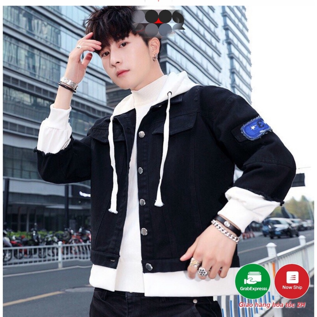 Áo Khoác Jean Nam Liền Mũ Có Nón Nam Nữ Đẹp Cao Cấp⚡️FREESHIP+ QUÀ TẶNG⚡️Áo Rin Xu hướng Hot hiện nay