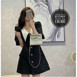 Đầm nơ cổ nhọn bigsize