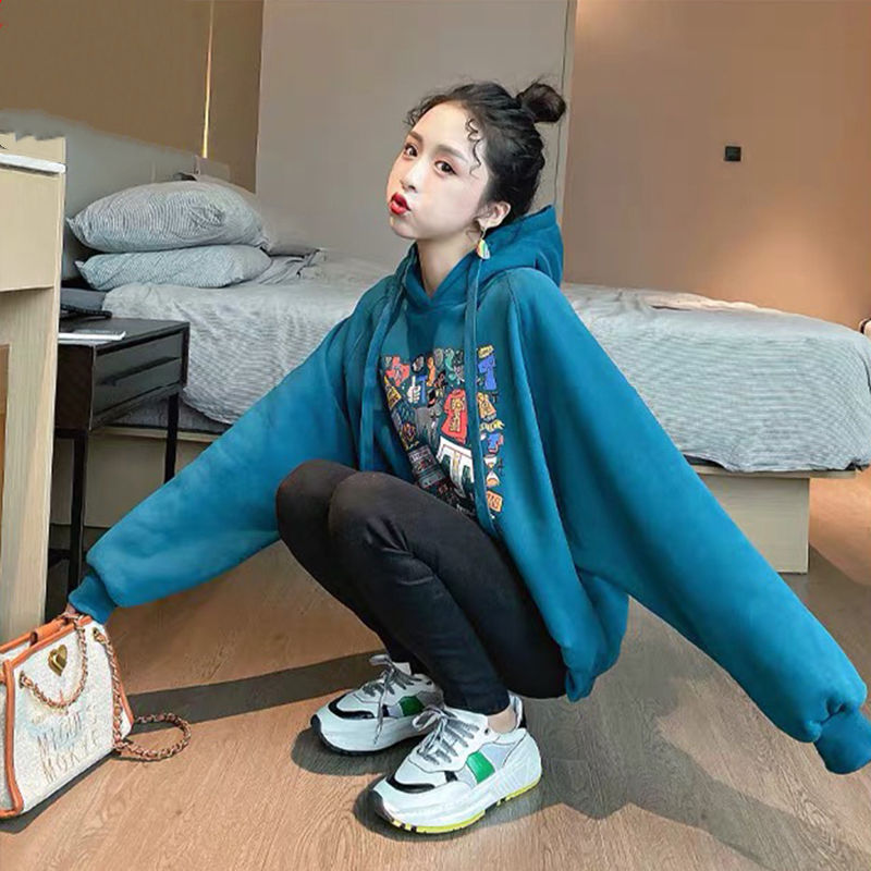 Áo Hoodie Dáng Rộng Phong Cách Thời Trang Hàn Quốc Cho Nữ