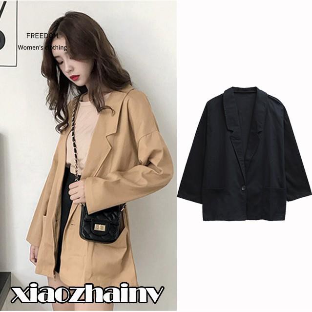 FREEDOM  Áo khoác rộng màu trơn thời trang | BigBuy360 - bigbuy360.vn