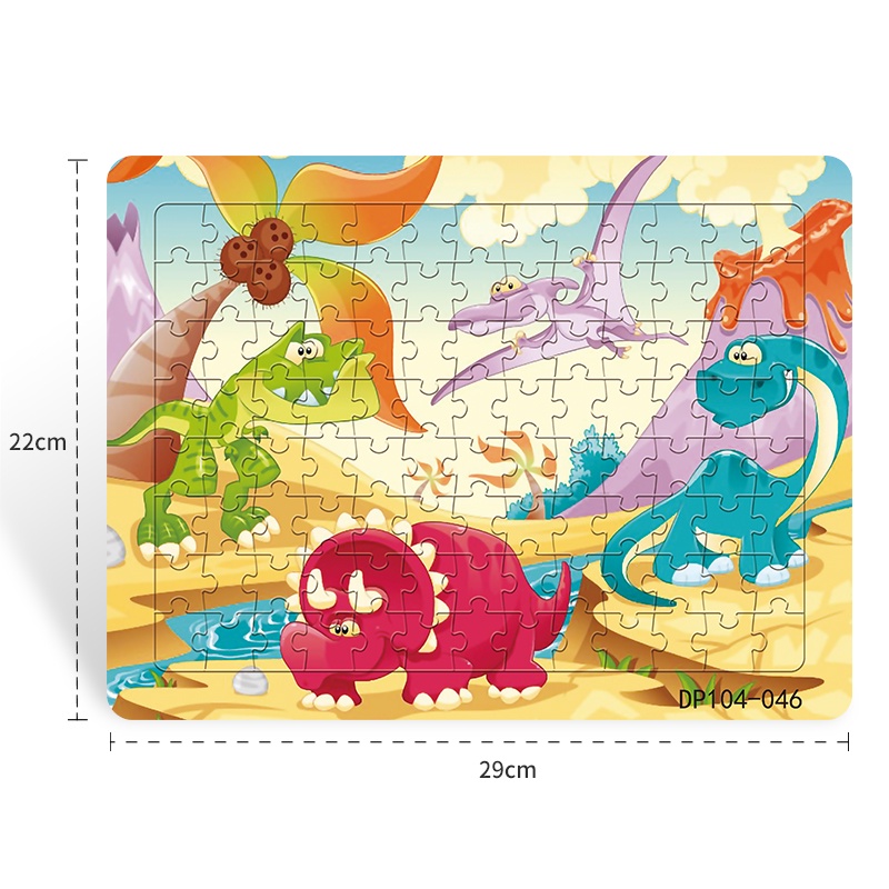 Bộ Đồ Chơi Xếp Hình Gồm 104 Mảnh Ghép Đáy Hình Động Vật 3 + Giáo Dục Sớm Cho Bé