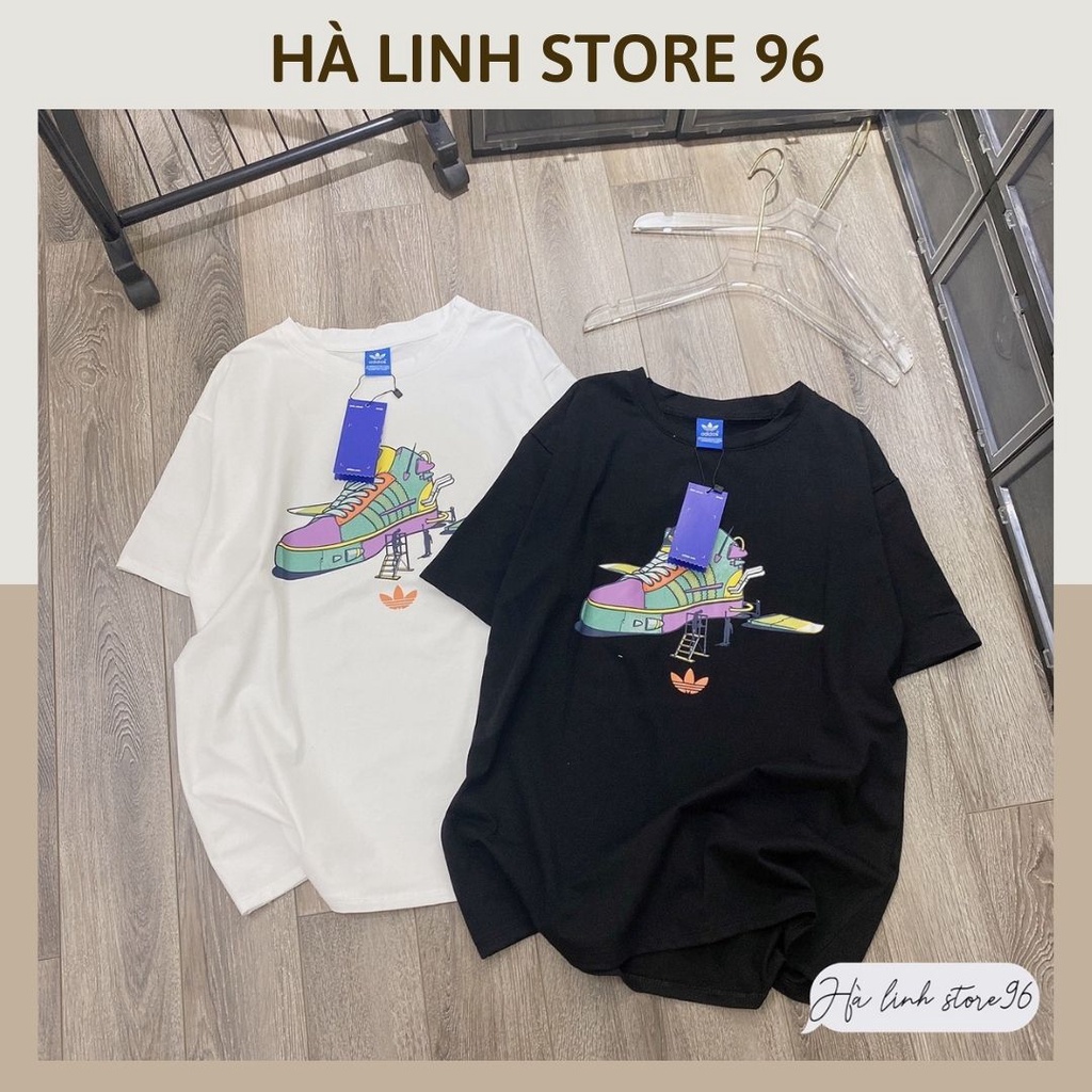 Áo thun tay lỡ nam nữ , áo phông nữ form rộng chất phông mềm mát hình đôi giầy hình gấu hình chữ hình cô gái