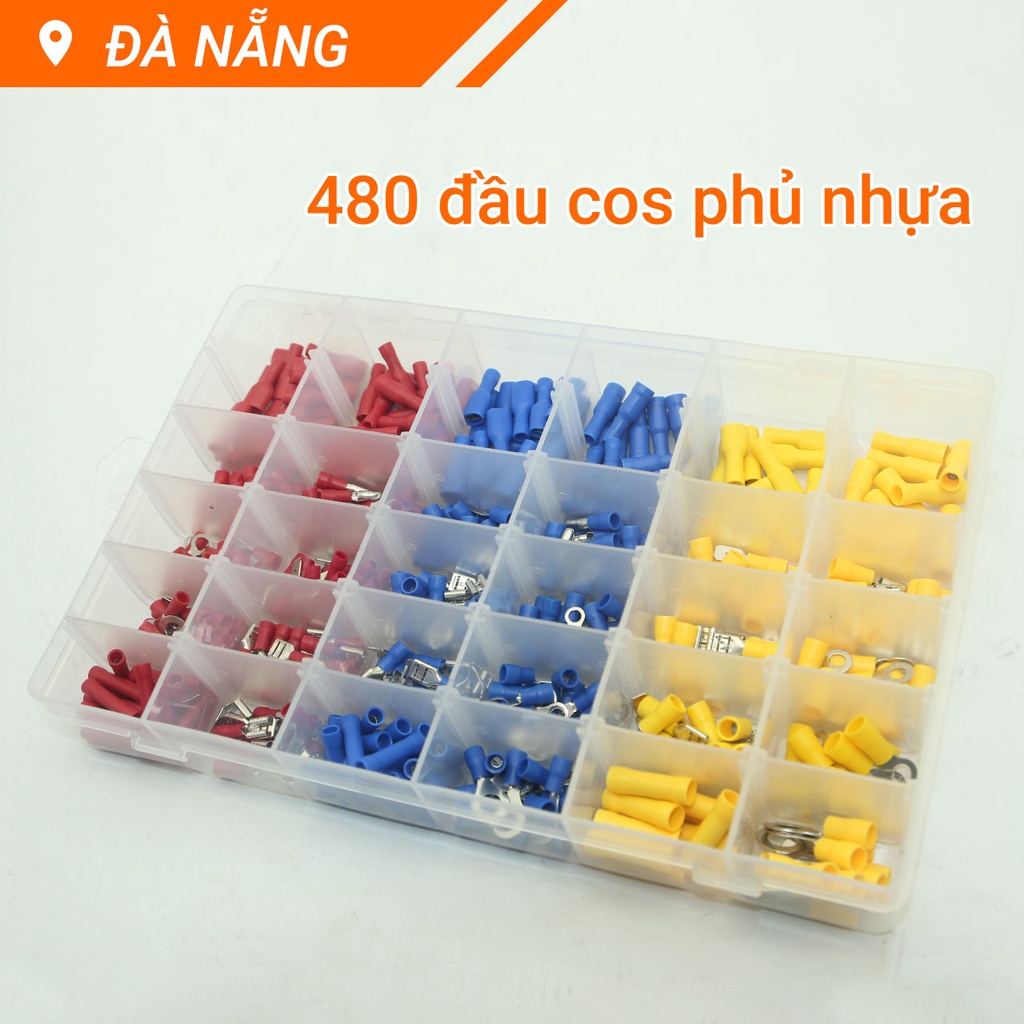 Hộp 480 đầu cos phủ nhựa chuyên sửa xe