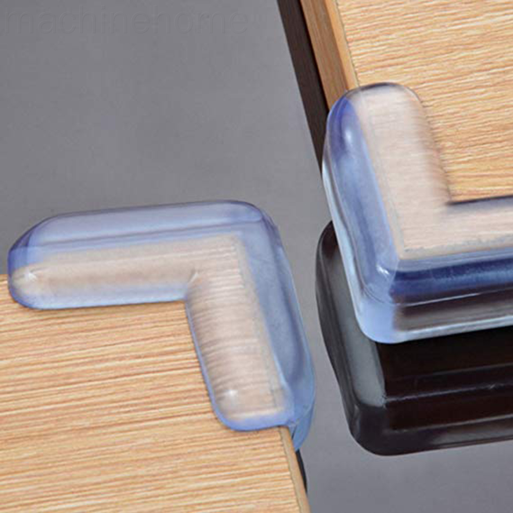 Set 4 miếng nhựa Pvc trong suốt bọc góc bàn tiện lợi bảo vệ an toàn cho bé
