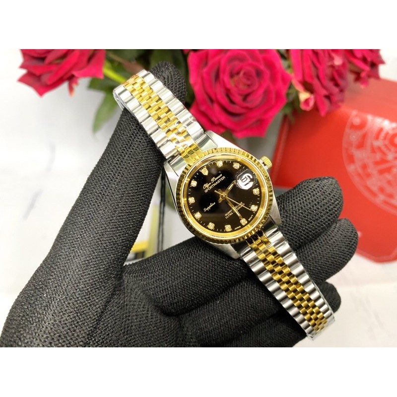 Đồng hồ nữ mặt kính sapphire chống xước Olym Pianus OP68322 OP68322LSK đen