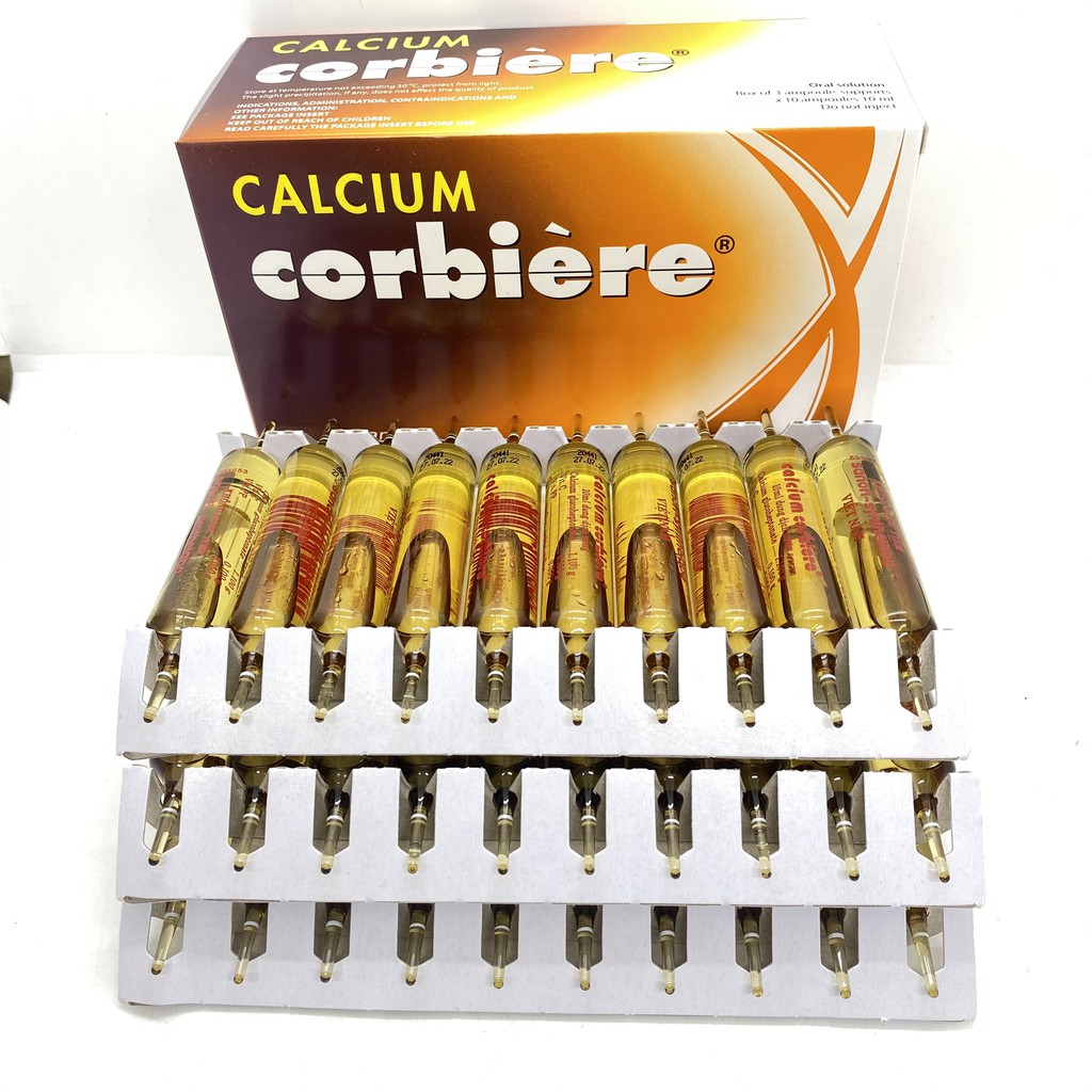 Calcium Corbiere 5ml & 10ml- Bổ sung canxi hộp 30 ống | Thế Giới Skin Care