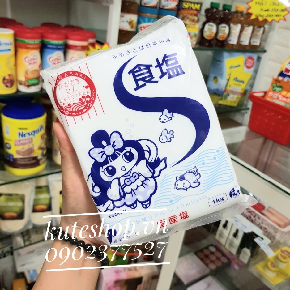 Muối tinh khiết  Nagasaki nội địa Nhật gói 1kg