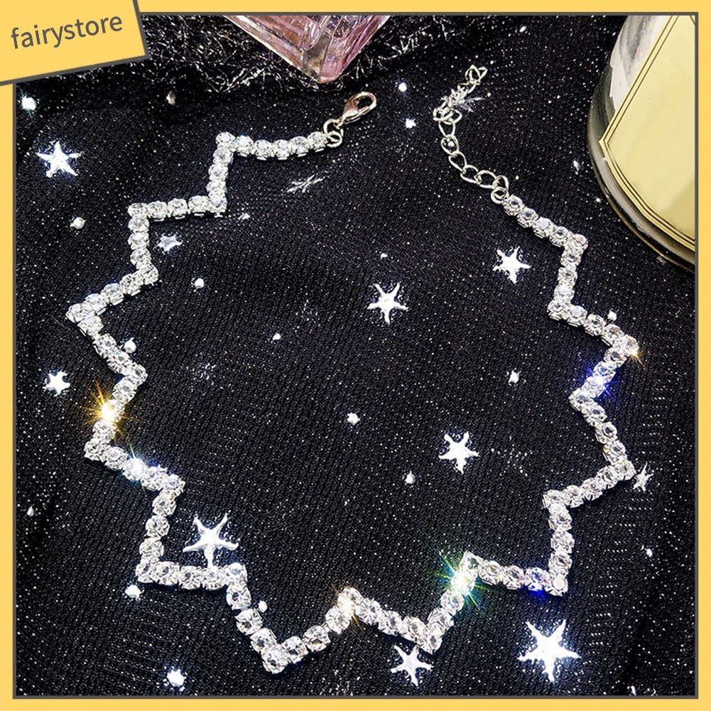 Vòng cổ nữ mặt đính đá lấp lánh