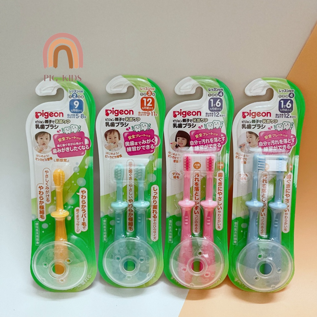 Bàn Chải Đánh Răng Pigeon Nhật Cho Bé Từ 9m+