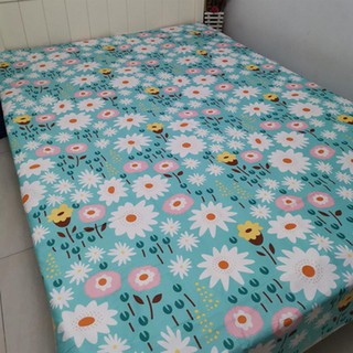 Vải may chăn ga áo gối,gối ôm khổ 2m35 hình hoa cúc trăm nở