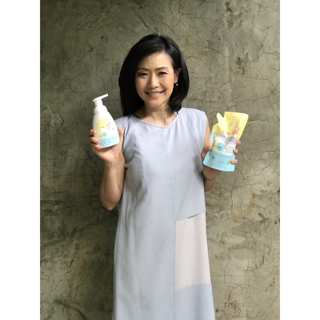 Sữa tắm gội Organic cho bé dạng bọt Lamoon - Bình 250ml
