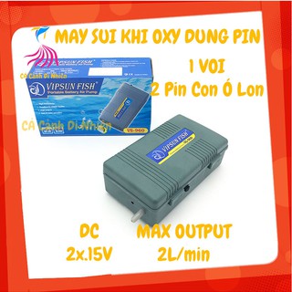 Máy sủi khí oxy dùng pin 1 vòi VS-960 + Dây Sủi + Quả Sủi cho hồ cá (không pin)