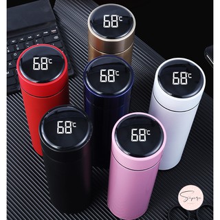 Bình Giữ Nhiệt 500ml Nóng Lạnh Có Đèn LED Thông Minh Hiển Thị Nhiệt Độ Chân Không