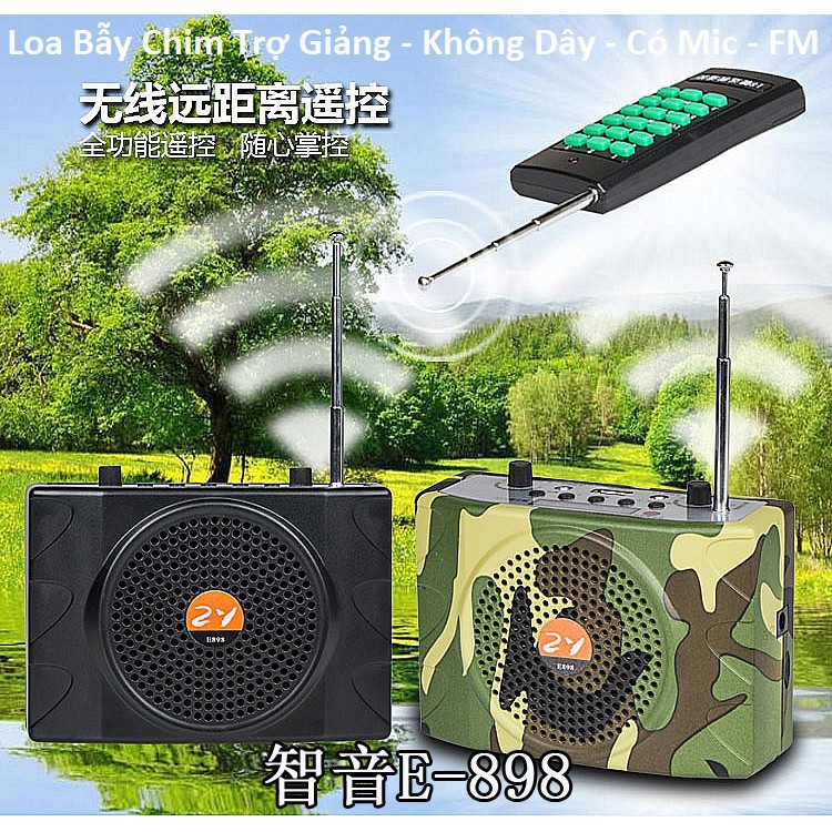 Máy trợ giảng không dây E366 tặng kèm micro có dây và không dây E898-SN-898-M80-M88