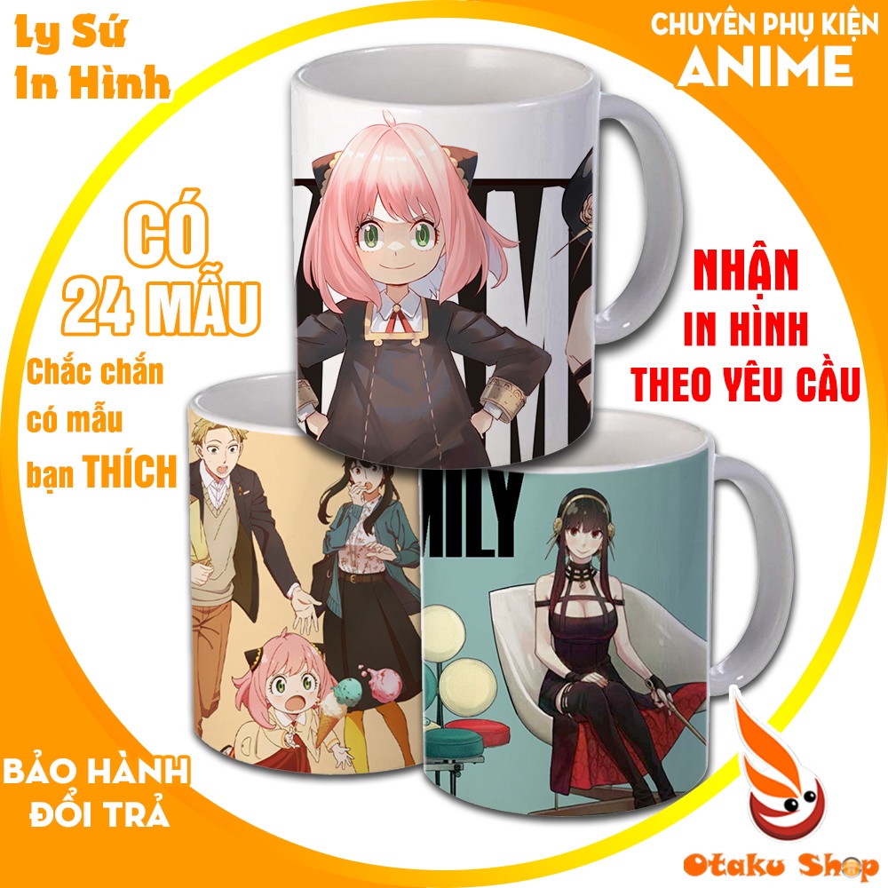 Ly sứ in hình Anime Spy X Family cốc uống nước đẹp làm quà tặng đặc biệt giá trị nhiều ý nghĩa cho otaku