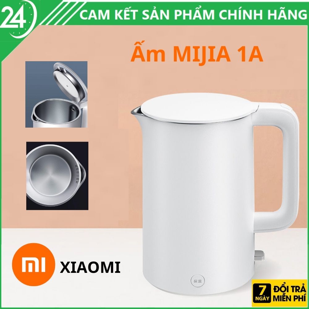 Ấm Đun Nước Siêu Tốc Xiaomi MIJIA 1A - Bình đun nước Xiaomi - Chất Liệu Inox Bền Đẹp - Dung tích Lớn 1.5L