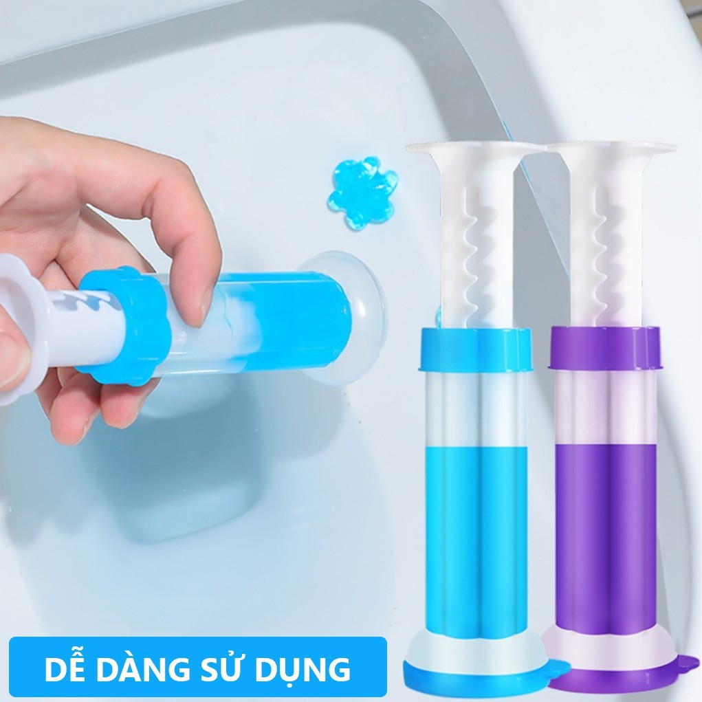 Gel thơm khử trùng bồn cầu gel khử mùi toilet hình bông hoa - 6 mùi thơm