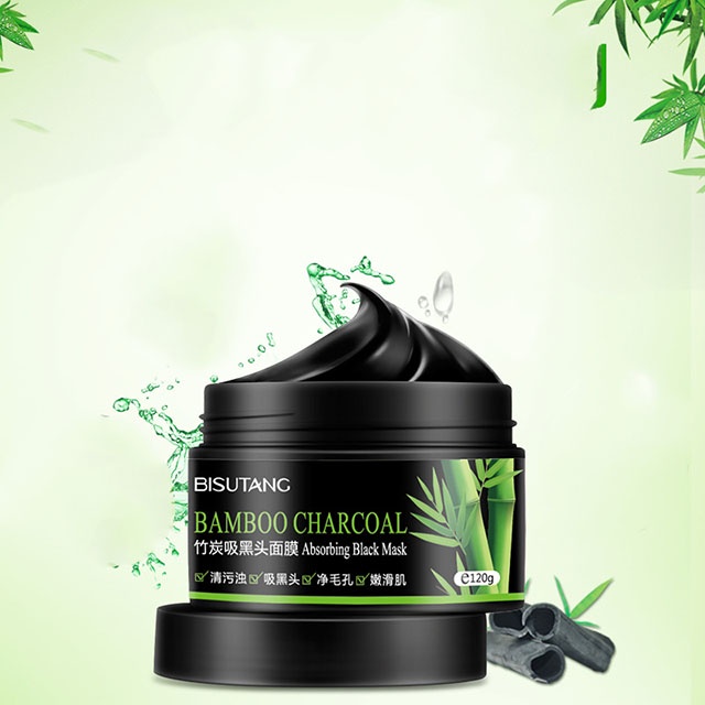 Tuýp Mặt Nạ Lột Mụn Đầu Đen Than Tre Bisutang Bamboo Charcoal 120g