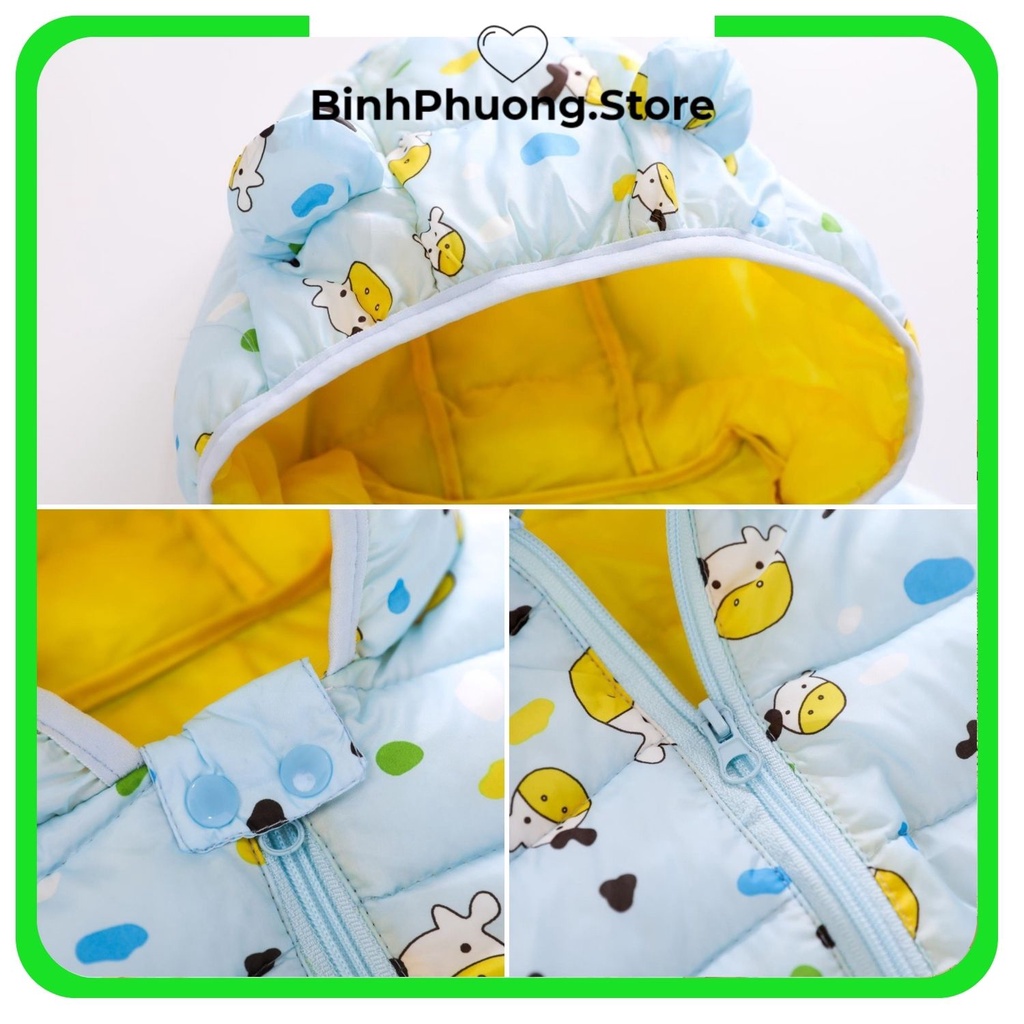 Áo Khoác Phao Cho Bé Trai Bé Gái Hàn Quốc 6 tháng 1 2 3 tuổi BinhPhuong.Store