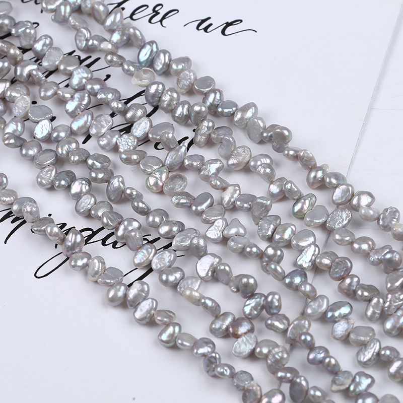 Cuộn Dây Ngọc Trai 5-6mm Màu Sắc Tự Nhiên Dùng Làm Trang Sức Thủ Công