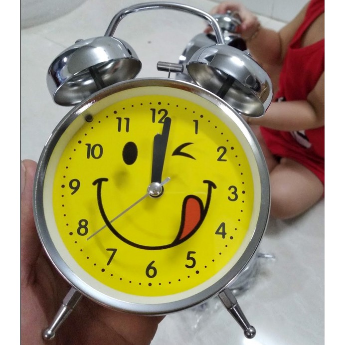 Đồng  hồ báo thức lớn inox 2 chuông