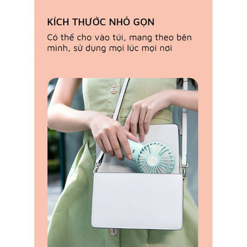 Quạt sạc tích điện mini cầm tay có thể đặt bàn Yoobao F3 6000/3000mAh có thể chạy 32 giờ liên tục