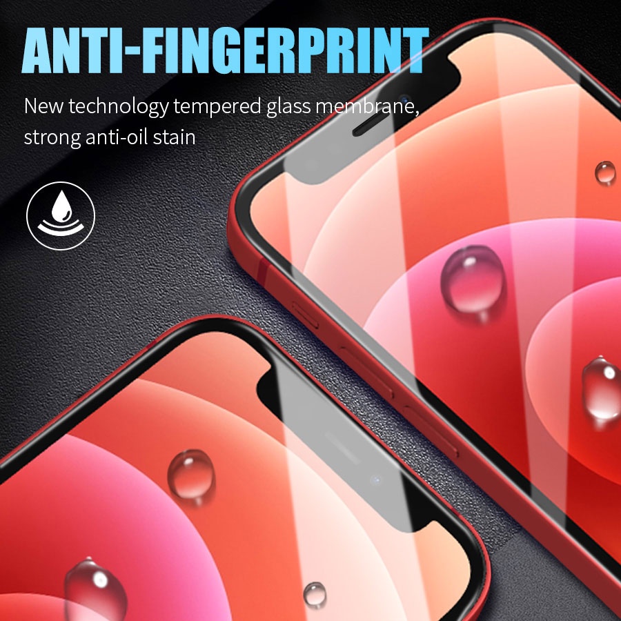 3 Trong 1 Kính Cường Lực+Bảo Vệ Camera+Dán Lưng Điện Thoại Cacbon Chống Vân Tay Cho Iphone 12 11 Pro Max Mini X Xr Xs