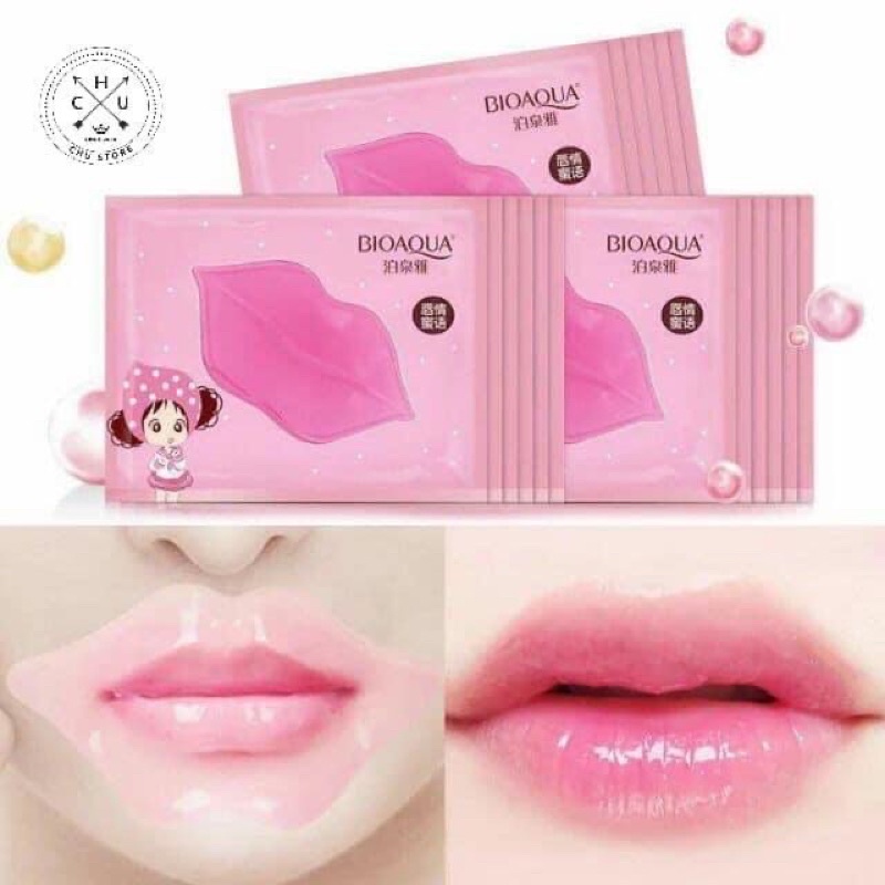 Mặt Nạ Môi Bioaqua Collagen Nourish Lips Membrane Mask chính hãng