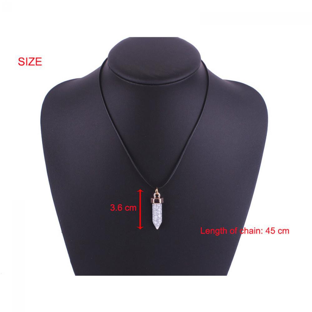 Dây chuyền mặt đá thạch anh nhiều màu phong thủy