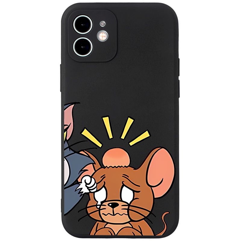 Ốp lưng JEERO mềm cặp đôi dễ thương đẹp độc lạ Tom Jerry cho iphone 14 13 12 11 Pro Max SE 2020 X XR XS 8 7 6S 6 Plus HFF1479