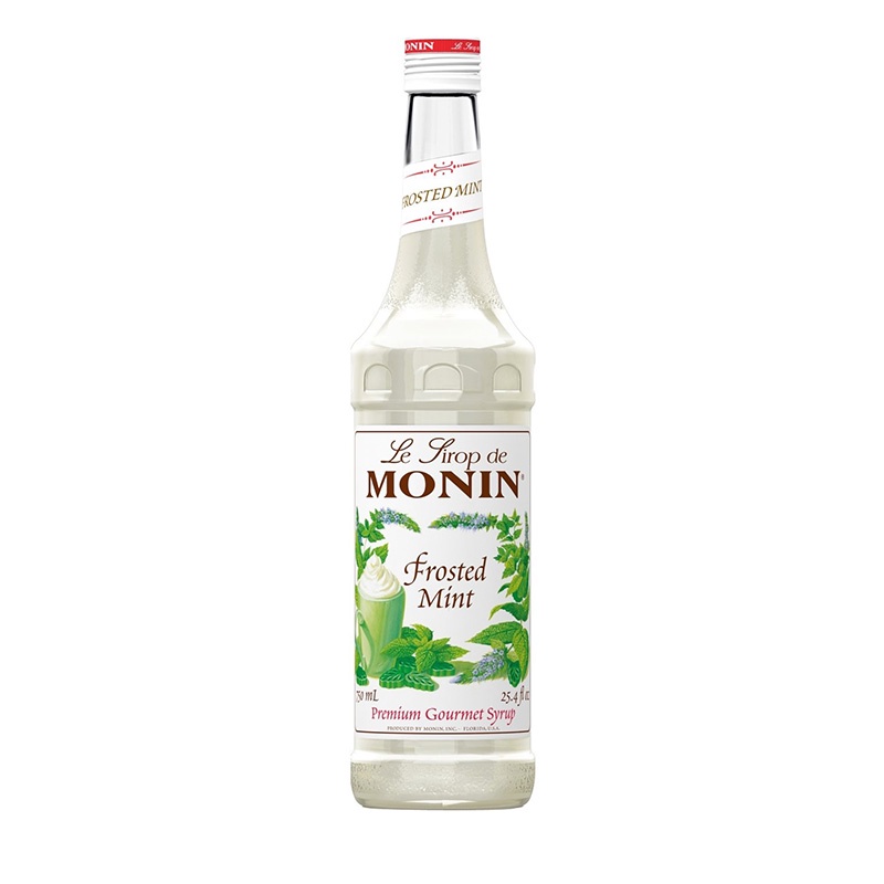 Siro Monin bạc hà trắng (frosted mint) chai 700ml. Hàng Công ty có sẵn giao ngay