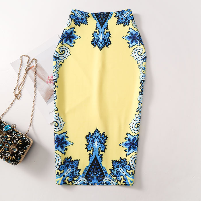 Chân Váy Midi Lưng Cao Co Giãn In Họa Tiết Thời Trang Mùa Hè Xinh Xắn Cho Nữ