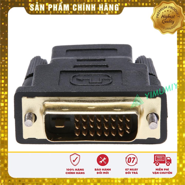 Đầu nối DVI qua HDMI (Xả Kho)Đầu nối chuyển đổi dây cáp HDMI qua DVI 24+1pin.DND1