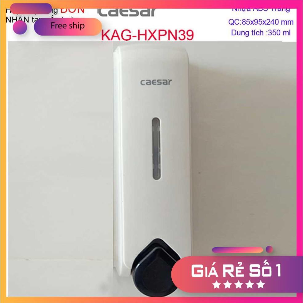 Hộp đựng xà phòng đơn Caesar Q831, hộp nhấn xà phòng đựng sữa tắm, dầu gội đầu Trắng-White