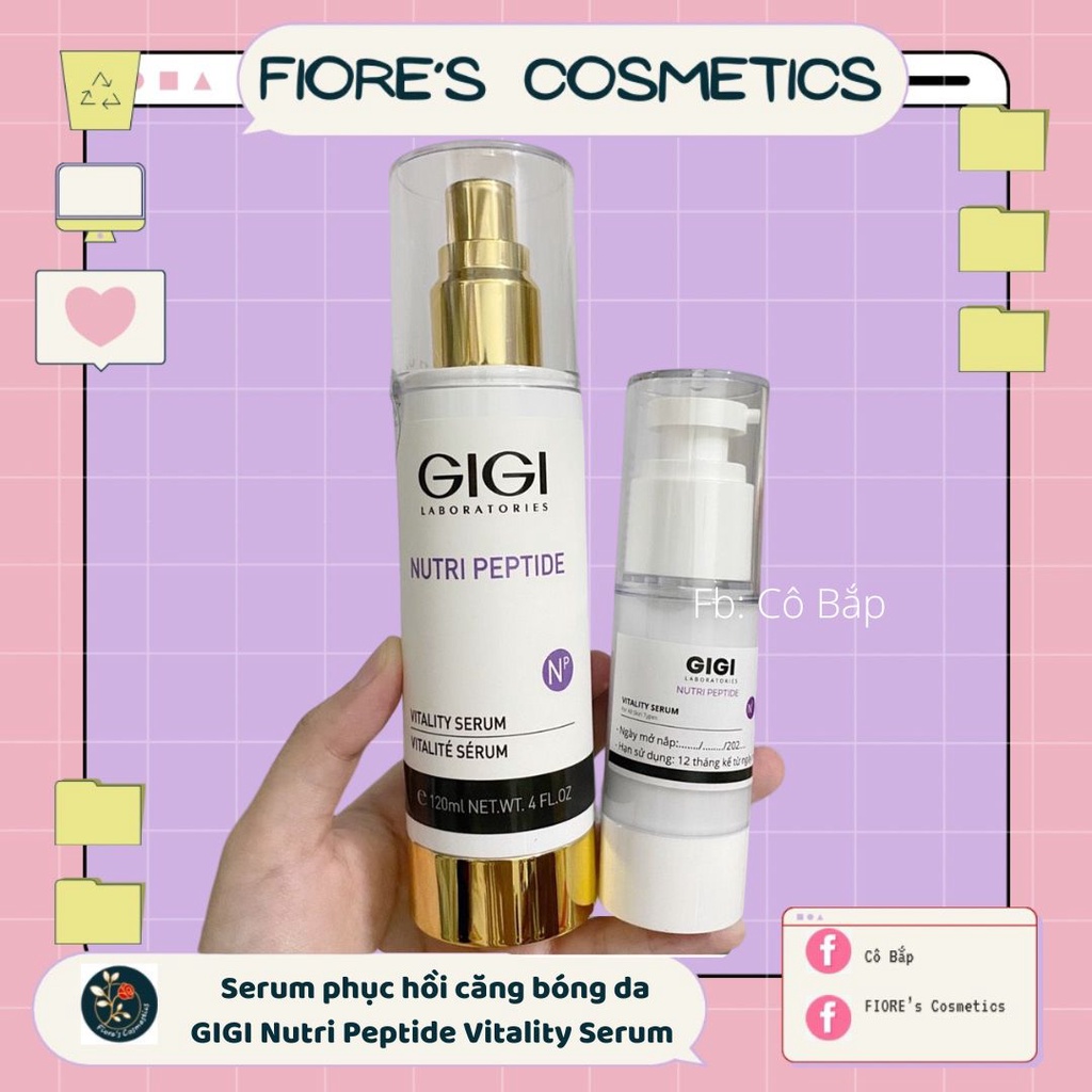 Serum phục hồi căng bóng da Gigi Nutri Peptide Vitality Serum