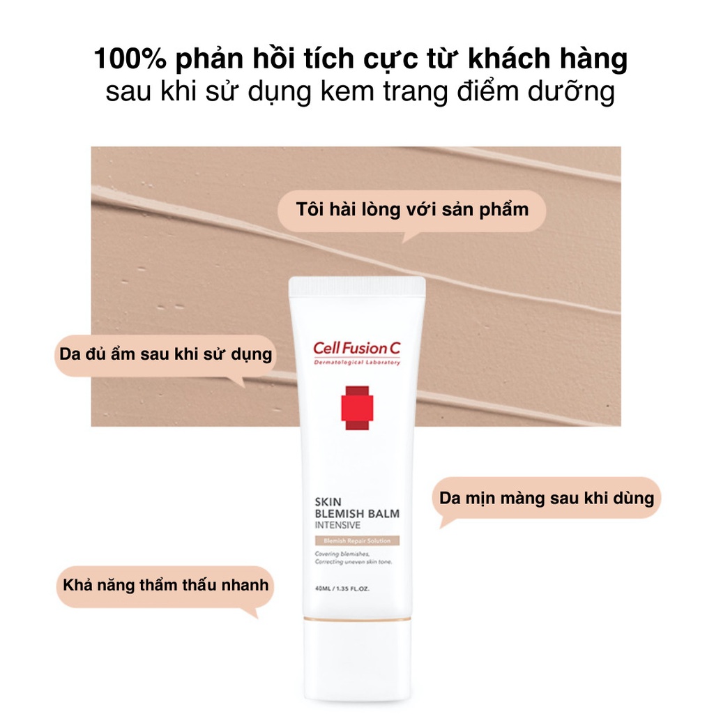 Kem Nền Trang Điểm Dưỡng Cho Da Nhạy Cảm Cell Fusion C Skin Blemish Balm Intensive (40ml)