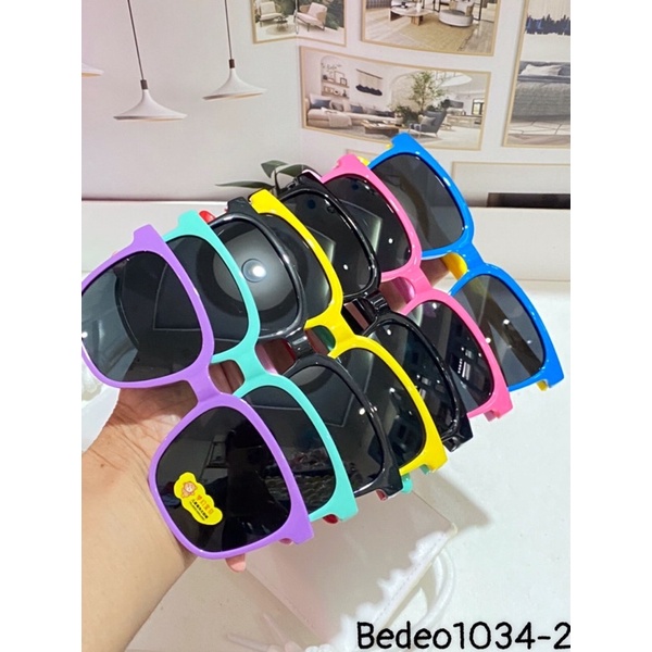 Kính mát mat em bé chống UV400, thiết kế mắt tròn dễ đeo, màu sắc thời trang