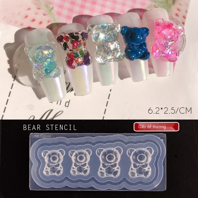 Khuôn silicon làm nail, khuôn nặn nhiều hình