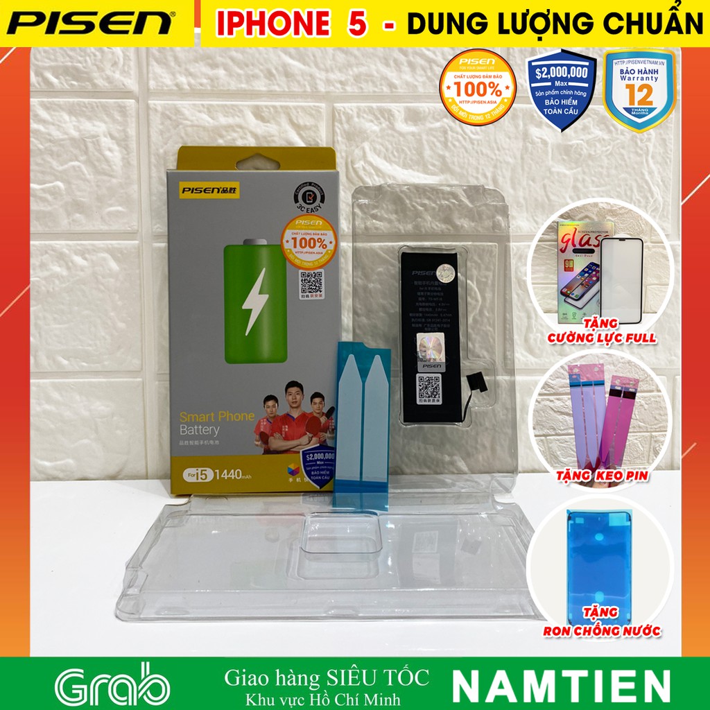 Pin Pisen iPhone 5 - Dung Lượng Chuẩn 1440mAh