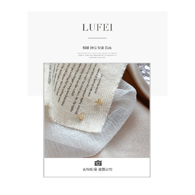 Bông tai hình trái tim đơn giản thanh lịch