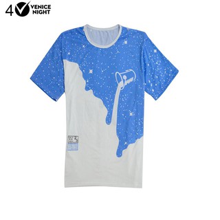 Áo thun tay ngắn in hình cố sữa và bầu trời độc đáo cho nam