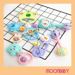 Bộ đồ chơi xúc xắc, lục lạc 7 món cho bé sơ sinh 3 tháng tuổi