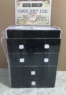 (Giá Gốc) Kệ đựng mỹ phẩm 5 tầng đen