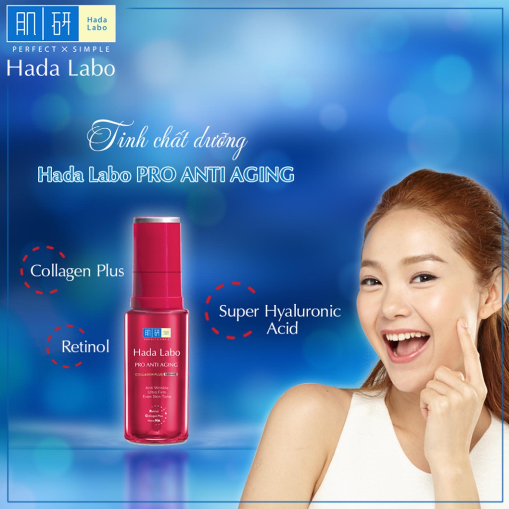 Tinh chất Hada Labo Pro Anti Aging α Lifting Essence dưỡng da cải thiện lão hóa da 30ml