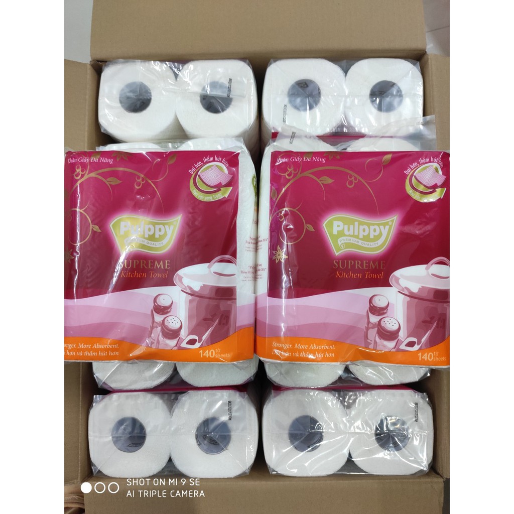 [TCC] 20 XÁCH Khăn giấy đa năng Pulppy đổ (Kitchen towel supreme)